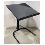 Adjustable tilting recliner table