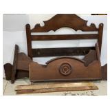 Antique Full Size Walnut Bed