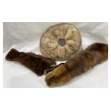 Mink collars and hat