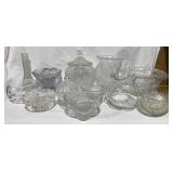 Pressed Glass Bowls, Vases & Candy Dishes
