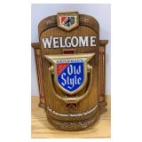 Vtg Old Style Beer Sign