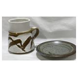 Shafer coffee mug and muffin plate