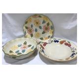 Longaberger decorative 13.5 inch  bowls