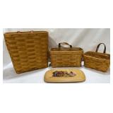 Longaberger S, M & L  Key Baskets