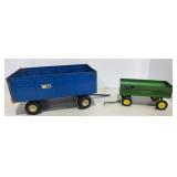 Vtg Big Blue & Ertl John Deere Wagons