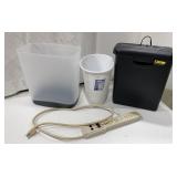 Bonsaii Paper Shredder & Sterilite Waste Cans