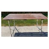 VTG Redwood & Aluminum Picnic Table