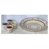 Longaberger Americana bowl and votive holders