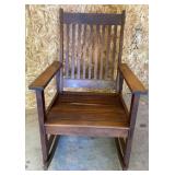 Oak Mission Style Rocking Chair