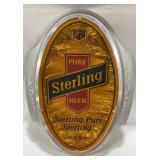 Vtg Sterling Beer Sign