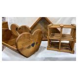 Wooden Flag case, wine rack and magazine holder