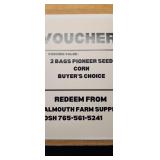 Donation of 2 Bags of Pioneer Seed Corn