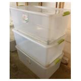 Sterilite 105qt Clear Totes with Locking Lids