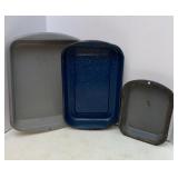 Blue & Grey Enamel Roasting Pans