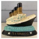 Cast Iron Titanic Door Stop 8x6