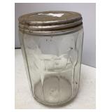 Vtg Glass Tea Canister