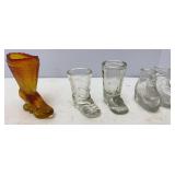 Glass Boot Figurines