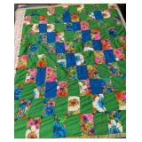 Hand Tied Block Quilt 70x75