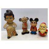 Vtg Rubber Big Boy, Mickey Mouse & Kidde Santa