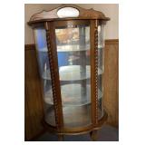Oak Lighted Display Cabinet