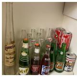 Vtg Soda Bottles & Cans