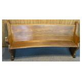 Vtg Oak Church Pew