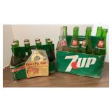 Vtg 7-Up Bottles