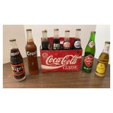 Vtg Full Soda Bottles & Carrier