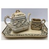 Antique Dalehall Munich Pattern Tea Set