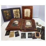 Antique Photo Album with Tin-Type Photos