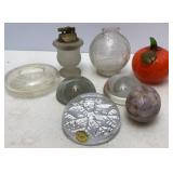 Magnifiers, ashtray, Lighter & Polished Stone Egg