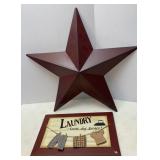 Metal Star & Laundry Rm Decor