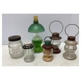 Vtg Glass Lantern Candy Containers