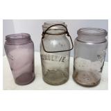 Antique Lavender Tint Canning Jars