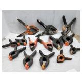 Clamps, plastic and metal