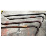 Pry Bars (4) longest 29', shortest 23.5'