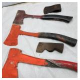 Hatchets (3), hatchet heads (2)
