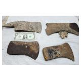 Axe Heads (4) fireman's, double bit