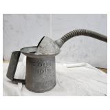 Galvanized 1 Quart Oil Can, vintage