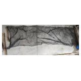 Fishing net, attached to poles (1 broken)