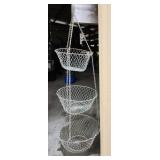 Hanging wire tiered baskets
