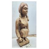 Wood Carved Indian Girl, 25' tall