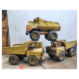 Tonka Dump Trucks (3), as is condition