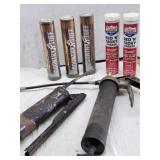 Grease guns (2) & tubes of grease