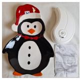 Christmas Penguin Plate & Hands Free Can Opener
