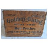 Golden-Glory Muir Peaches Wooden Crate