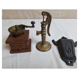 Arcade Cast Iron Miniature Well Pump, Coffee