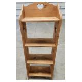 Wooden Country Shelf w/Heart Cut-Outs