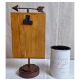 Photo or Recipe Card Holder & Inspirational Vase