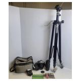 Canon AE-1 Program Camera & Davis & Sanford Tripod